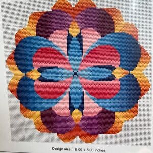Heart Mandala by Artists Alley Cross Stitch Pattern Graph 8" x 8" Dated 2015